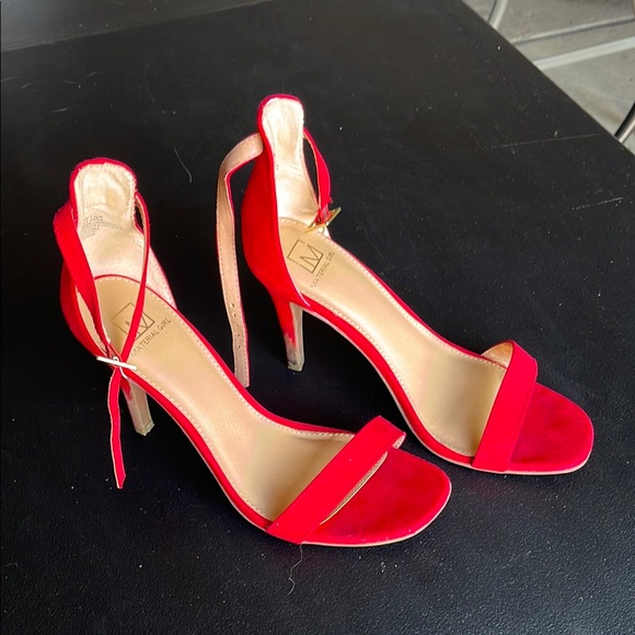 Material Girl Red Stiletto Heels - Picture 1 of 2